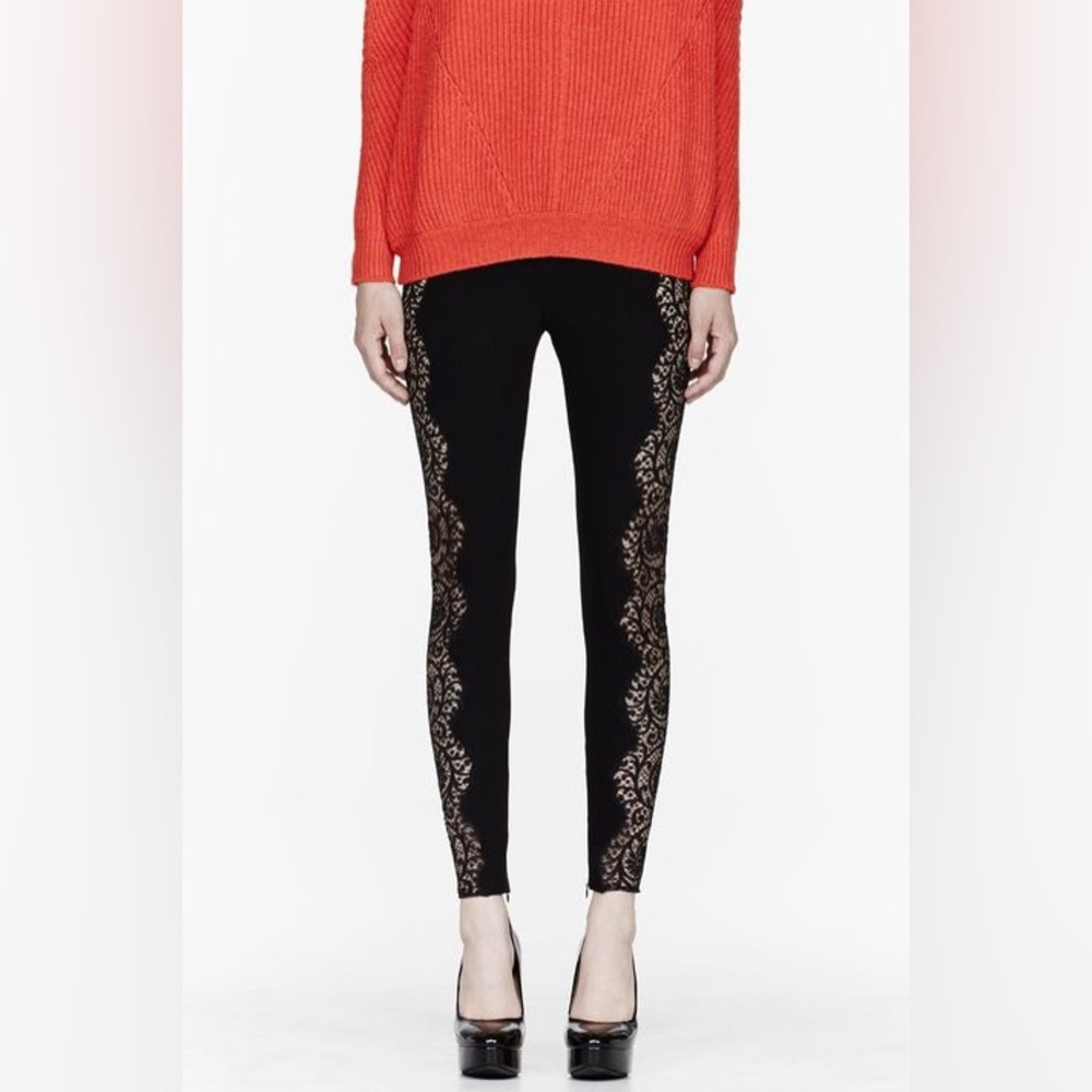 Stella McCartney Black Lace Detail Leggings